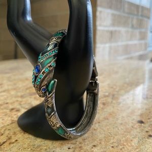 embezzled metal snake bracelet